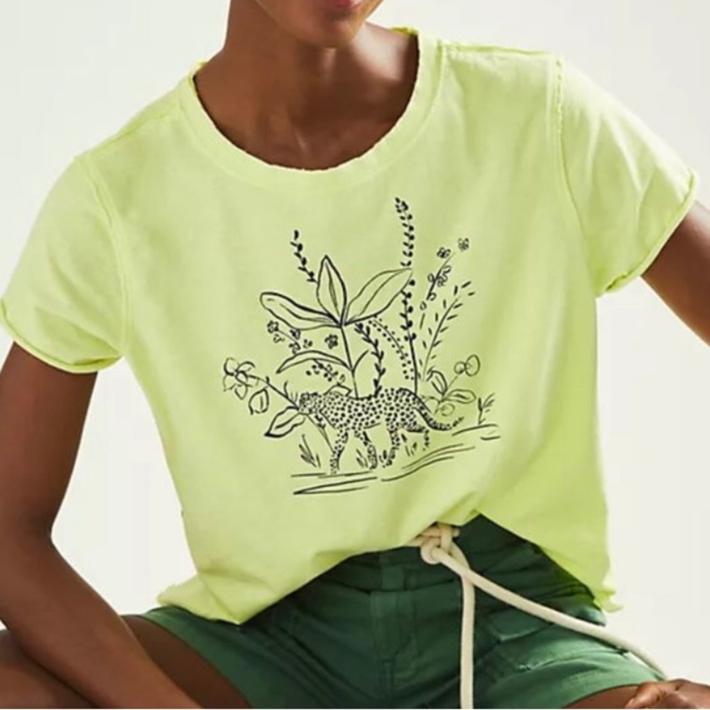 Anthropologie Cheetah Tee